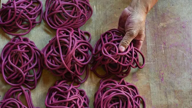 Fermented dough soon becomes spools of soft incense