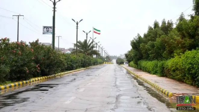 أحد شوارع جزيرة أبو موسى الداخلية