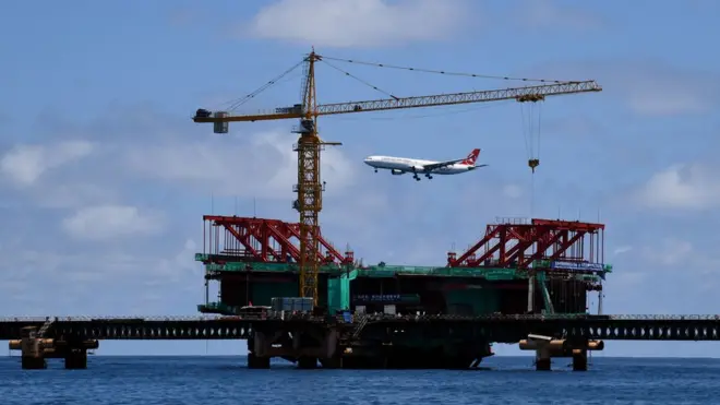 Cầu hữu nghị Trung Quốc - Maldives đang xây dở dang ở thủ đô Male của Cộng hòa Maldives