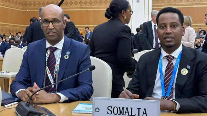 Wafdiga Soomaaliya uga qeybgalay shirka. 