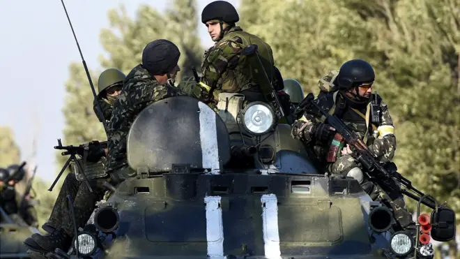 Ukrainian troops near Mariupol, 5 Sep 14