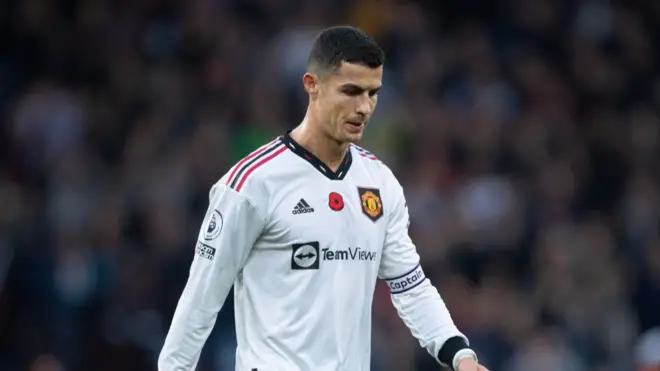 النجم البرتغالي كريستيانو رونالدو مهاجم مانشستر يونايتد