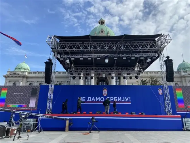 vučić, vučićev miting, sabor SNS, Pokret za narod i državu
