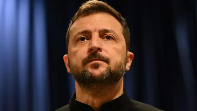 Le président ukrainien Volodymyr Zelensky