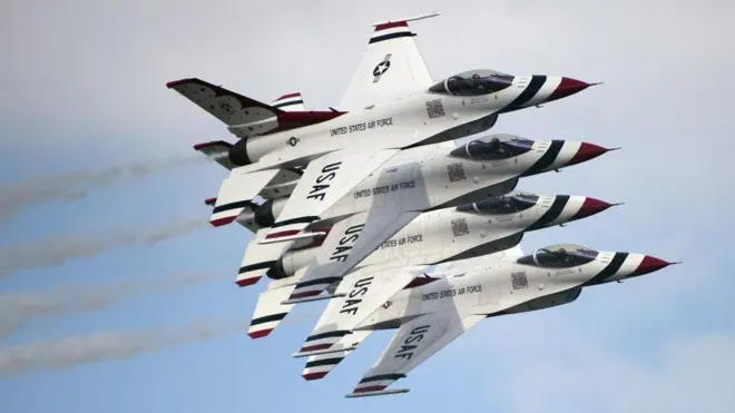 F-16 Thunderbirds de la Fuerza Aérea de EE.UU.