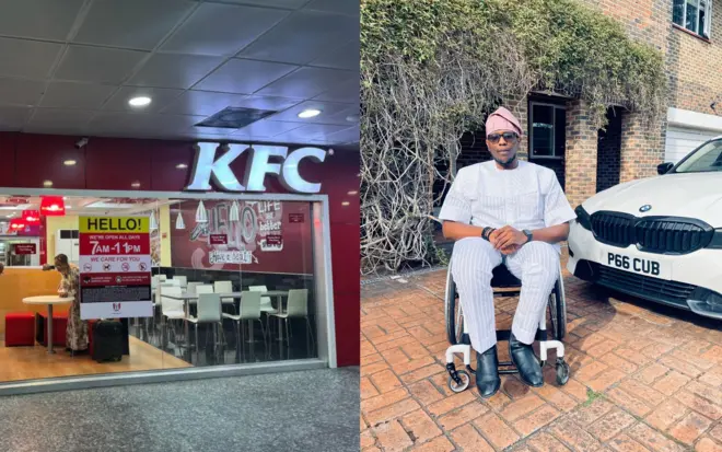 Aworan onibara KFC ti wọn ṣe idẹyẹsi Debola Daniel
