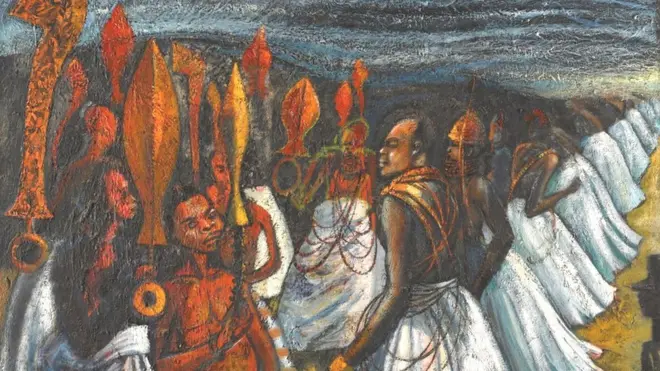 La Cour de l'Oba du Bénin en peinture