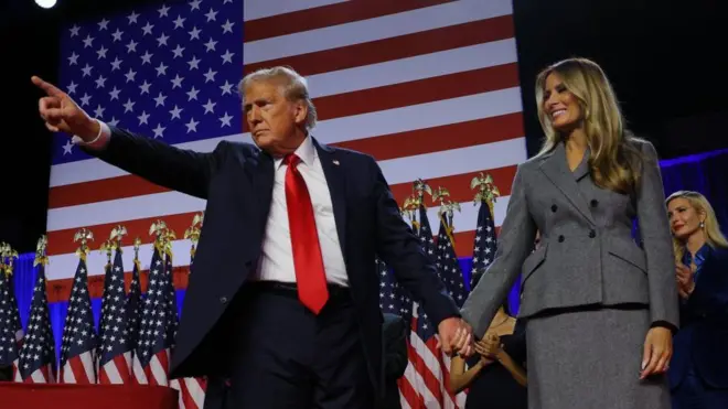 డోనల్డ్ ట్రంప్, ఆయన భార్య మెలానియా ట్రంప్