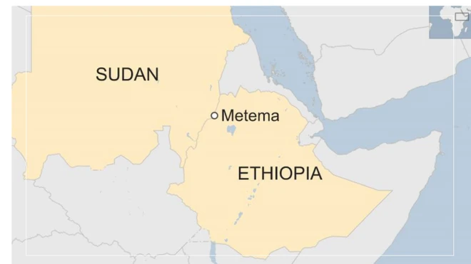 ምስሊ ካርታ ዶብ ኢትዮጵያን ሱዳንን