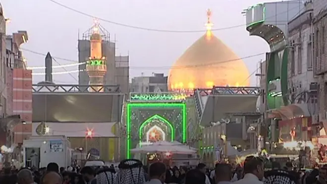 مدينة النجف في العراق تعيش أجواء احتفال عيد الغدير، وهو أحد أهم المناسبات عند المسلمين الشيعة. ولتي أثرت على قوة العملة الإيرانية.