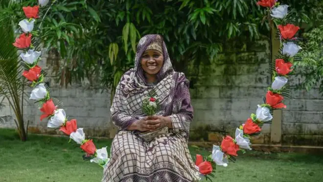 Wata mata ƴar ƙasar Madagascar a lokacin bikin ranar mata ta duniya a shekarar 2025