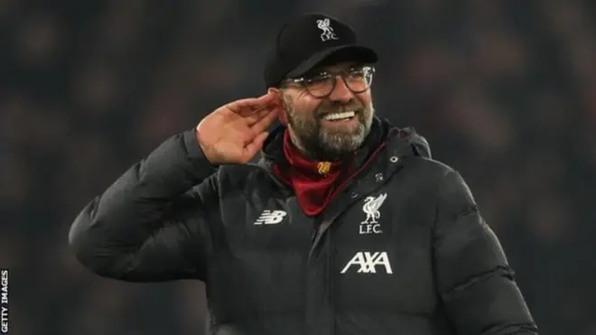 Liverpool y'umutoza Klopp bisa nkaho izegukana Premier League y'uyu mwaka mu kwezi gutaha kwa gatatu