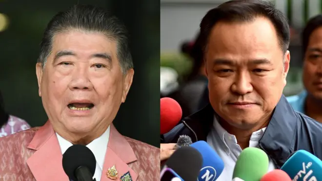 ภาพภูมิธรรม (ซ้าย) อนุทิน (ขวา)