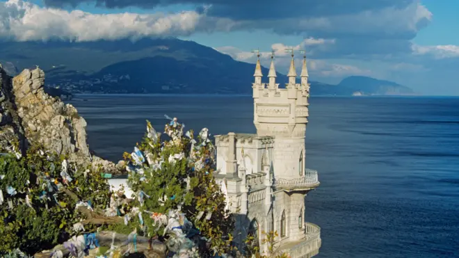 Замок "Ластівчине гніздо" поблизу селища Гаспра. Ялтинська міськрада, Крим