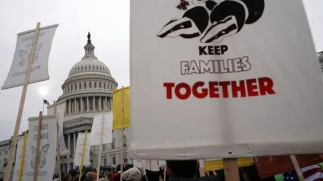 پناہ گزینوں نے دسمبر میں وائٹ ہاؤس کے سامنے مظاہرہ کیا تھا