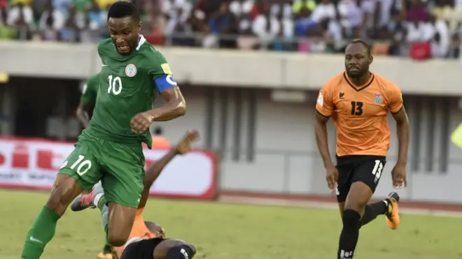 Mikel Obi na di captain of Nigerian Super Eagles team