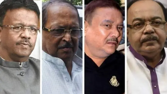 मंत्री फ़िरहाद हकीम और सुब्रत मुखर्जी के अलावा टीएमसी विधायक मदन मित्रा और अब बीजेपी में जा चुके पूर्व टीएमसी नेता शोभन चटर्जी को गिरफ़्तार किया गया