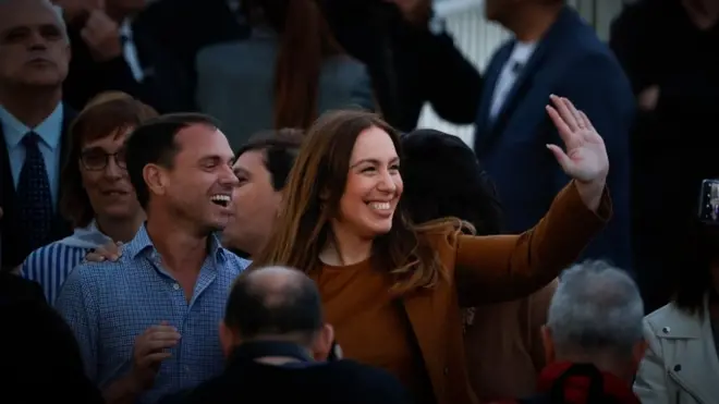 María Eugenia Vidal, una de las caras del triunfo opositor en las elecciones de medio término en Argentina.