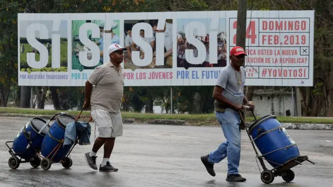 El gobierno de Cuba ha realizado una fuerte campaña por el "Sí" a su nueva constitución.