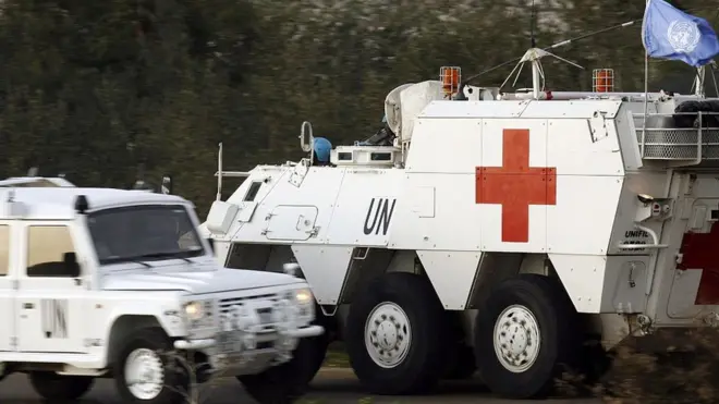 МЗС України та президент Росії Володимир Путін обмінялися заявами щодо можливості запровадження миртворчої місії ООН на Донбасі. На фото - миротворці ООН в Лівані