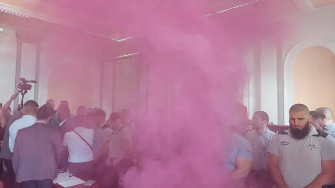 Dimna bomba u Skupštini grada Zaječara