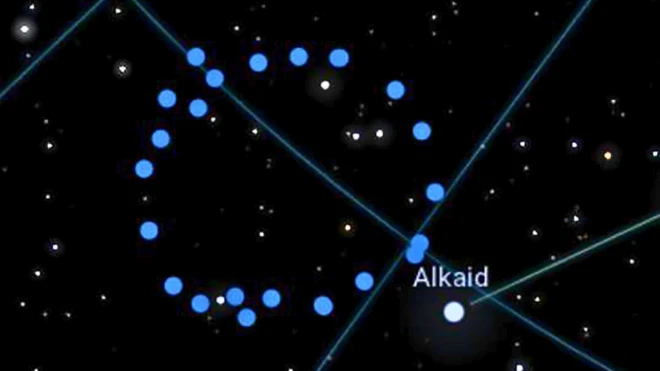 Una representación artística que resalta el Gran Anillo (en azul) 