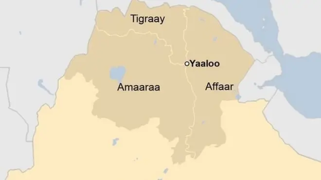 Kaartaa naannoo Affaa Aanaa Farantisuu Yaaloo