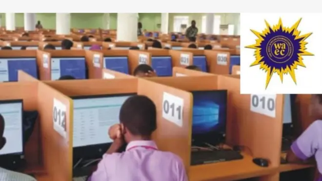 Aworan awọn akẹkọọ to n ṣedanwo WAEC.