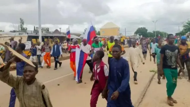 акция протеста в Нигерии