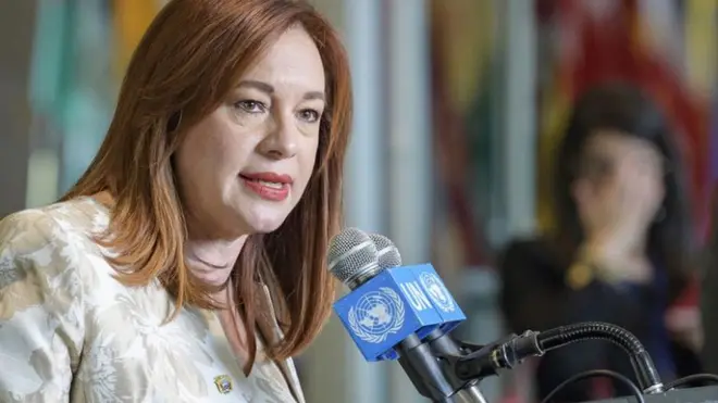 María Fernanda Espinosa foi chanceler do Equador e, por isso, tem experiênciacasa de aposta flamengolidar com a Venezuela