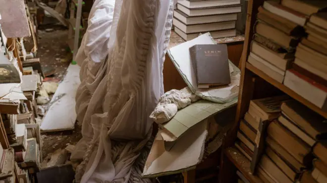 Бібліотека Університету імені Тараса Шевченка, що постраждала від російської атаки у жовтні 2022-го. Київ. Ілюстративне фото