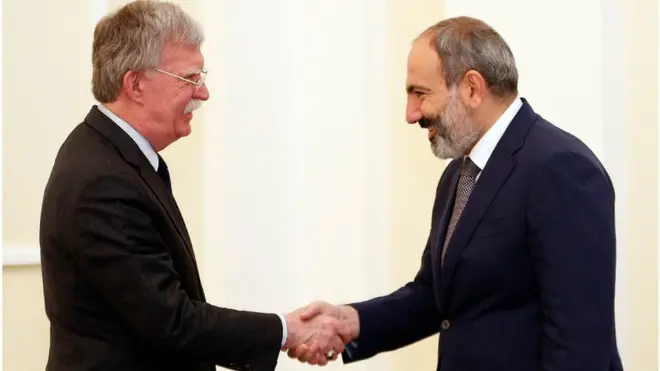 Nikol Paşinyan, John Bolton, ABŞ Ermənistan