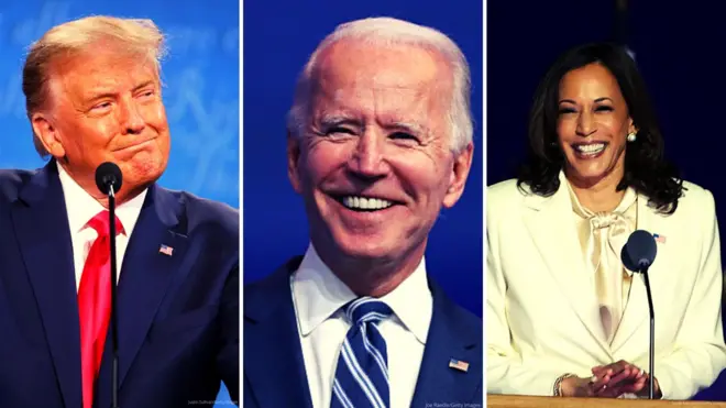 ट्रंप-बाइडन-कमला हैरिस