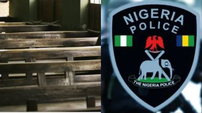 Aworan inu ijọ kan ati aworan idanimọ ọlọpaa.