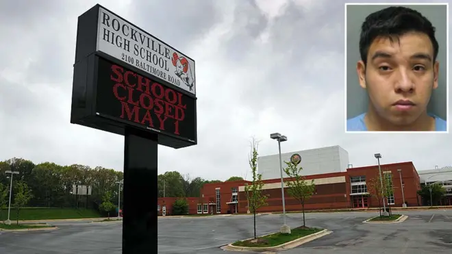 Henry Sanchez (inset) was enrolled in a programme for non-English speakers at Rockville High