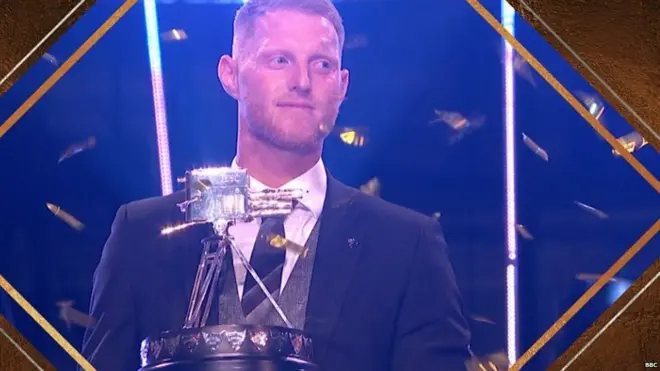 බෙන් ස්ටෝක්ස්, බීබීසී වසරේ දක්ෂතම ක්‍රීඩකයා සම්මානයෙන් ද පසුගියදා පිදුම් ලැබුවේය