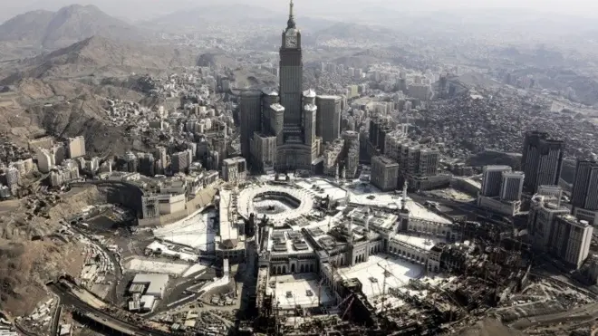 منظر جوي للمسجد الحرام في مكة
