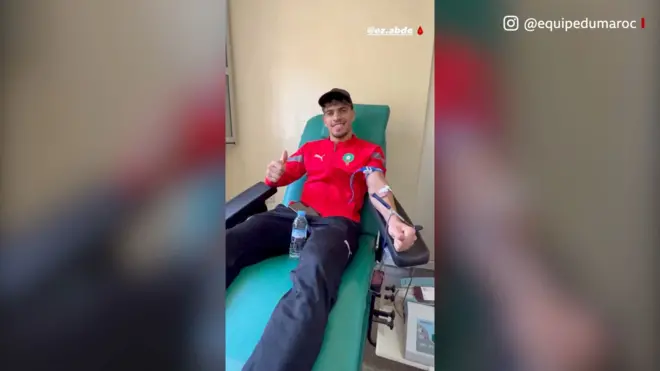 المنتخب المغربي لكرة القدم يتبرع بالدم بعد الزلزال