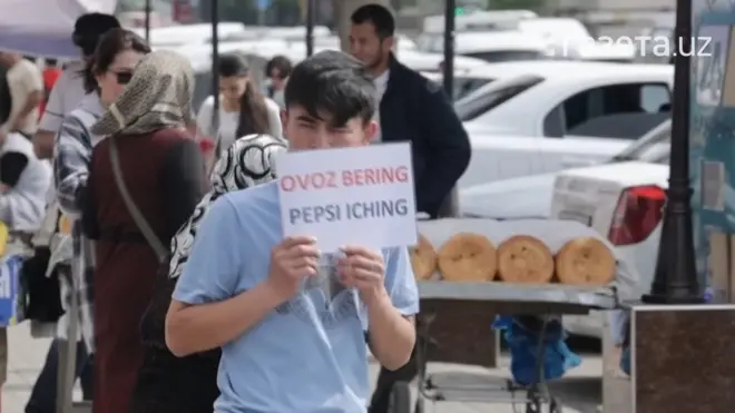 Ташаббусли бюджет лойиҳаси учун Тошкент шаҳрида овоз тўплаб юрган қашқадарёлик йигит