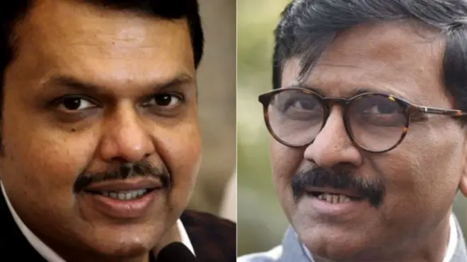 देवेंद्र फडणवीस और संजय राउत