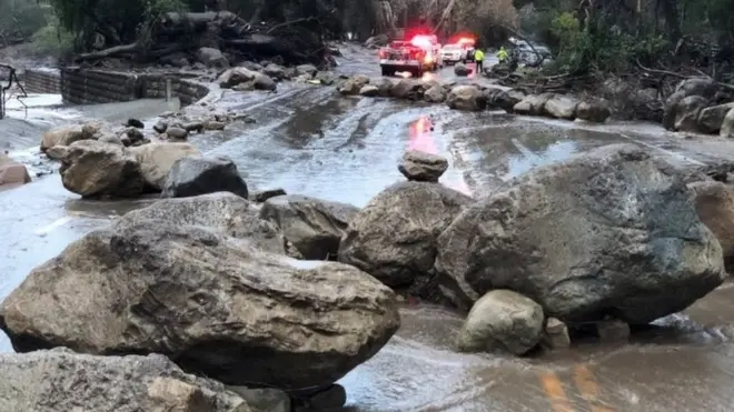 በካሊፎርንያ የደረሰ የመሬት መንሸራተት