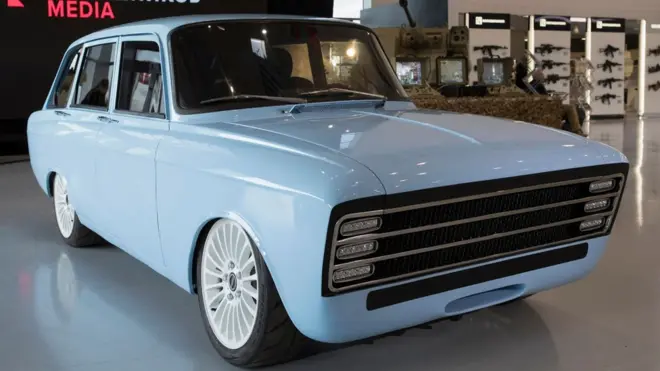 Prototipo del auto eléctrico de Kalashnikov.