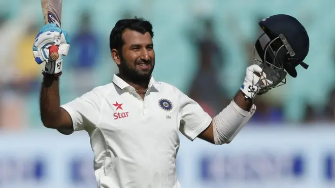 چیتیشور پجارا اور مرلی وجے نے دوسری وکٹ کی شراکت میں اب تک 190 رنز بنائے ہیں