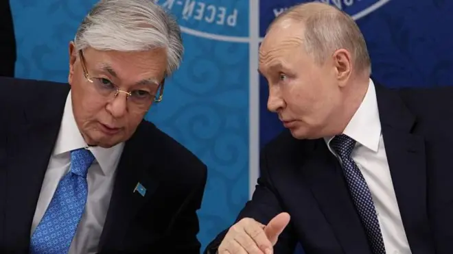 Владимир Путин менен Касым-Жоомарт Токаев