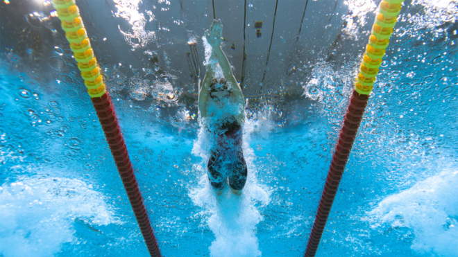 A female swimmer. File photo