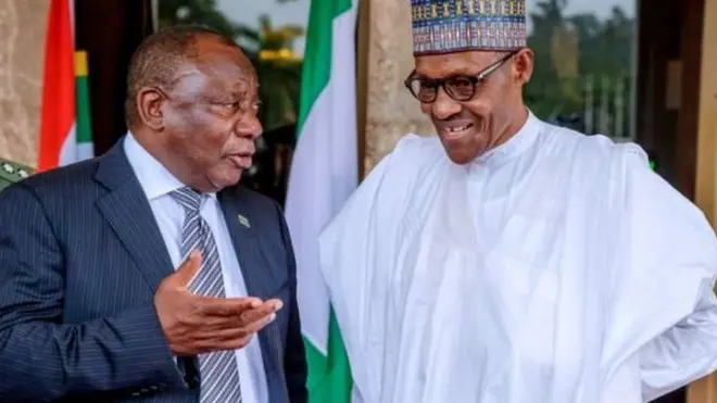 President Muhammadu Buhari and President Cyril Ramaphosa