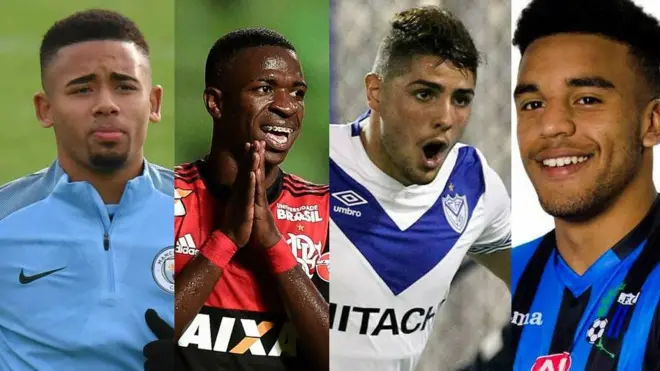 Gabriel de Jesús, Vinicius Júnior, Maximiliano Romero y Gustavo Viera.