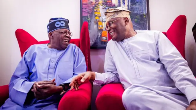 Aworan Ààrẹ Tinubu àti Atiku Abubakar