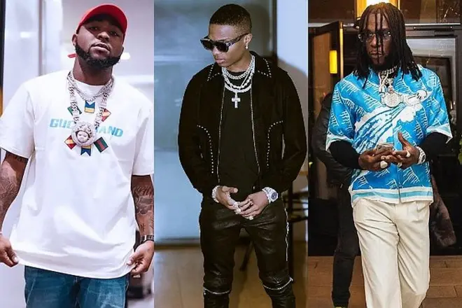 Aworan Davido, Whizkid ati Burnaboy