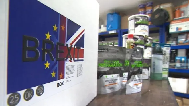 Businessman James Blake claims he has sold more than 600 "Brexit Boxes " in the past month